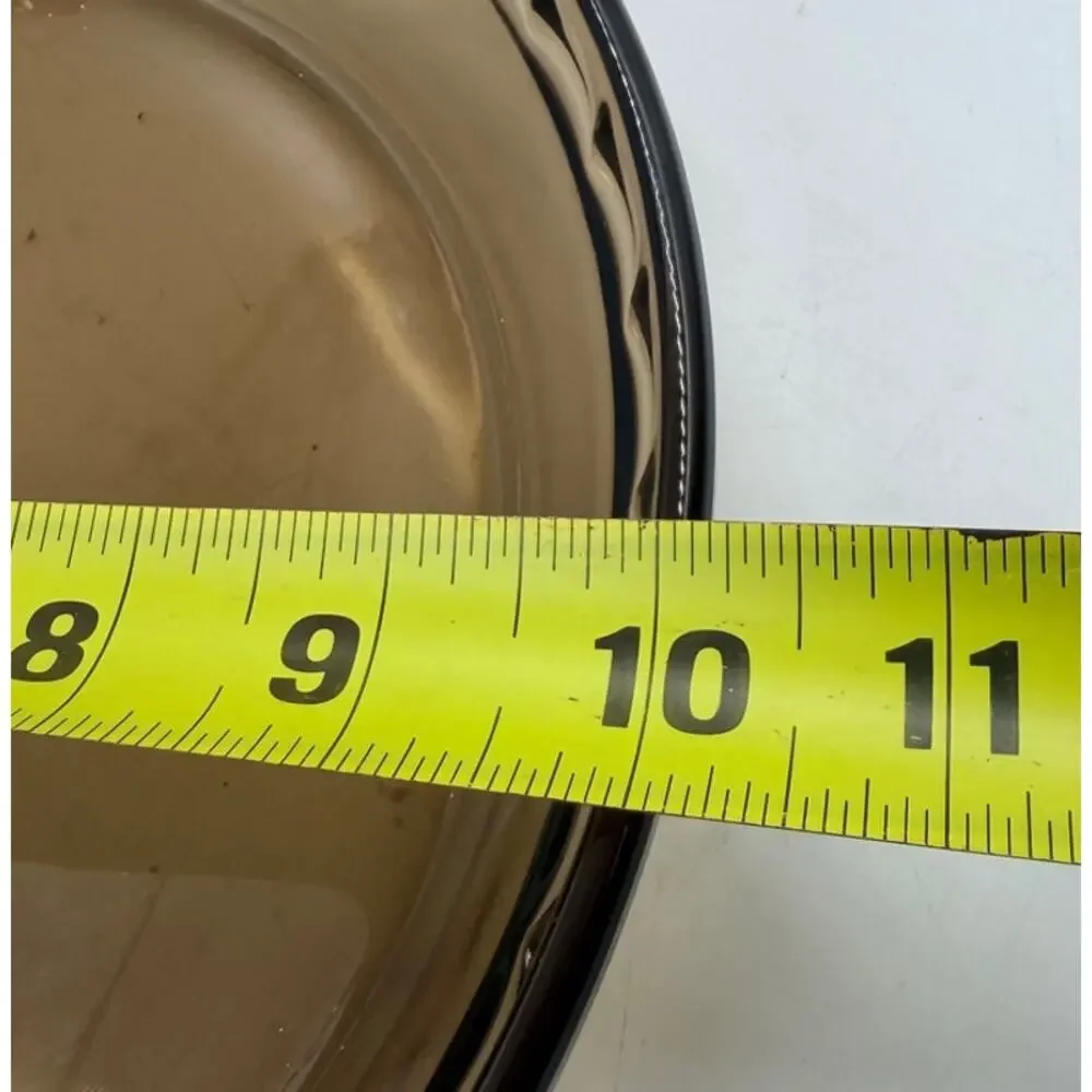 Vintage Pyrex Smoky Brown Amber#229 Pie Plate 10
